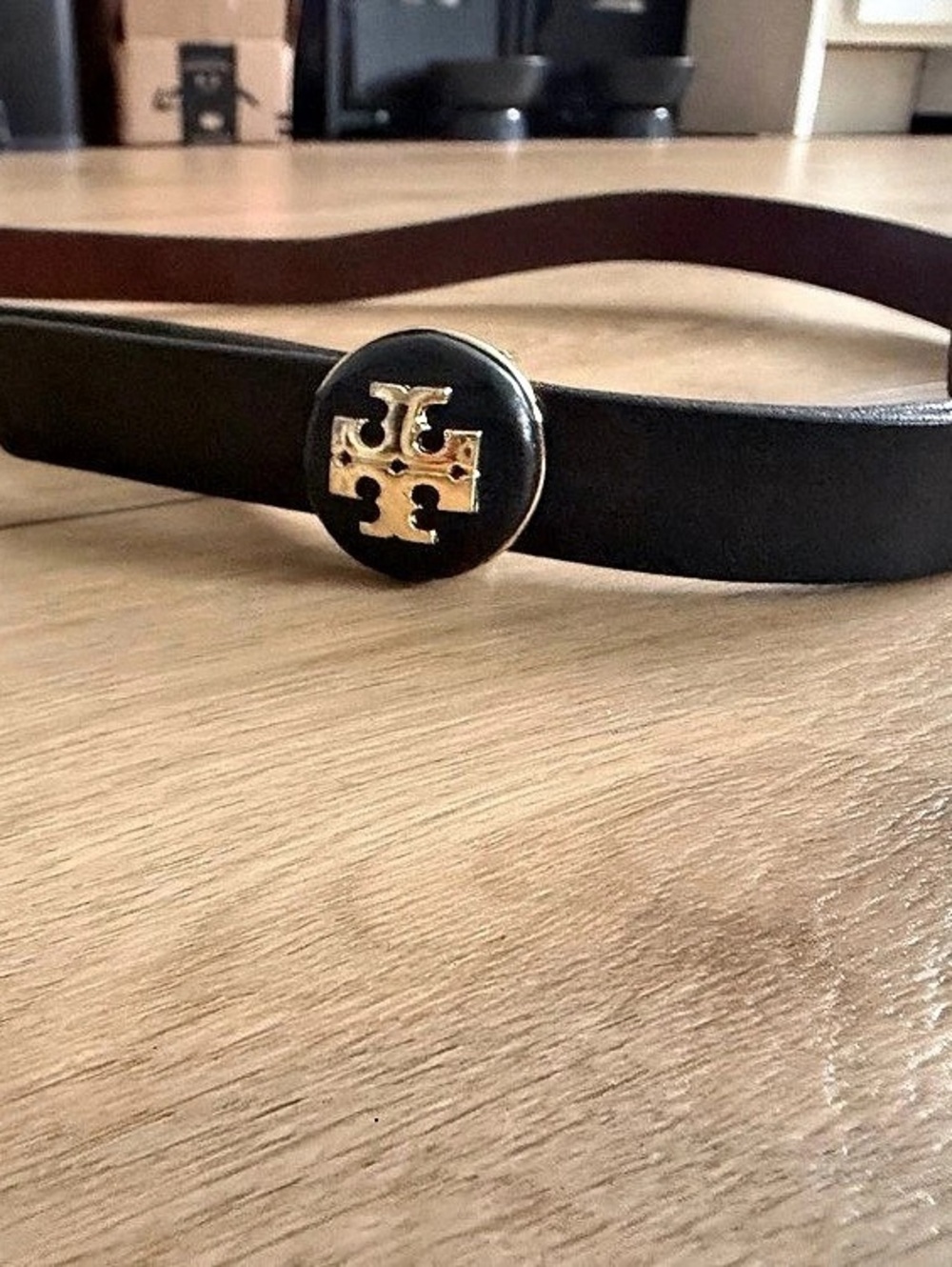 Tory Burch Miller Reversible leather Belt Women's Black